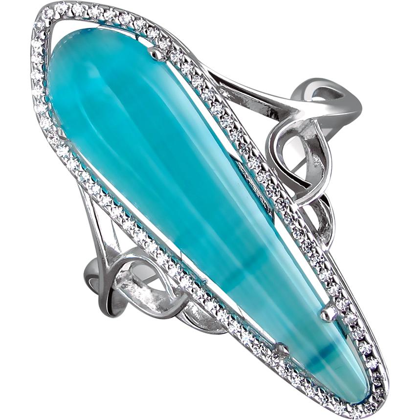 

Кольцо из серебра с кошачим глазом р. 17.5 Эстет С3К253420, С3К253420