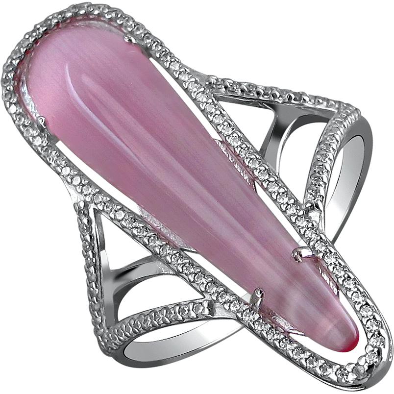 

Кольцо из серебра с кошачим глазом р. 18 Эстет С3К253423, С3К253423