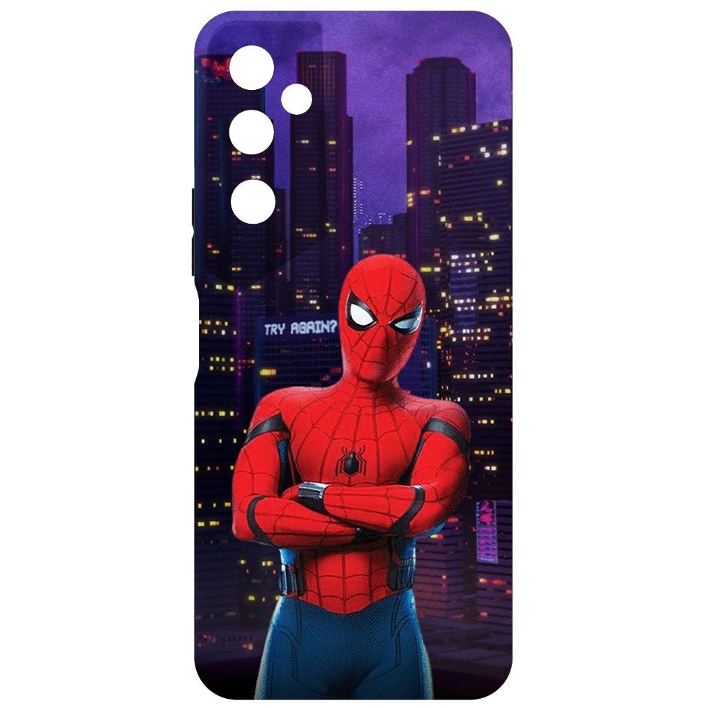 

Чехол-накладка Krutoff Soft Case Человек-Паук. На крыше для TECNO Pova Neo 2 черный