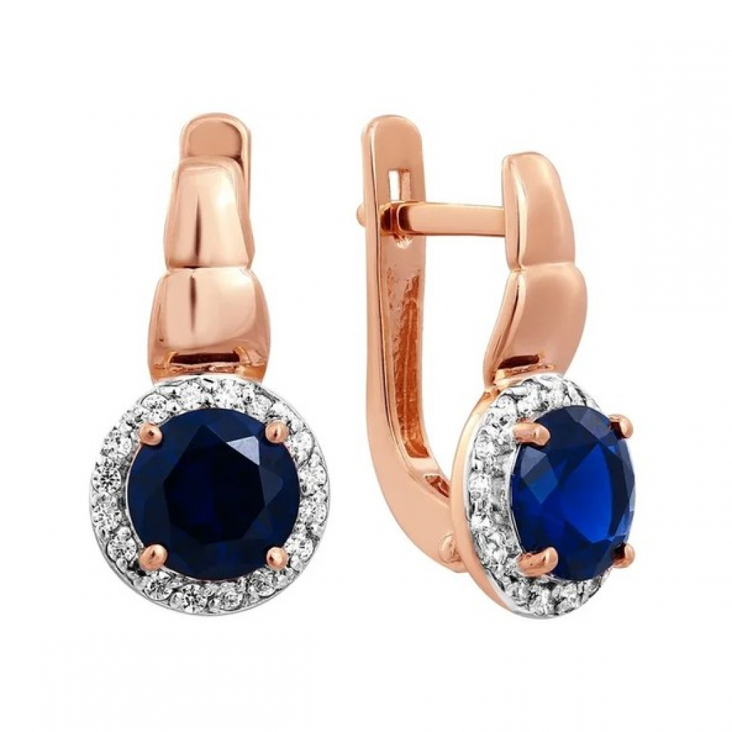 

Серьги из красного золота с корундом Золото Дисконт 0308219625, 0308219625