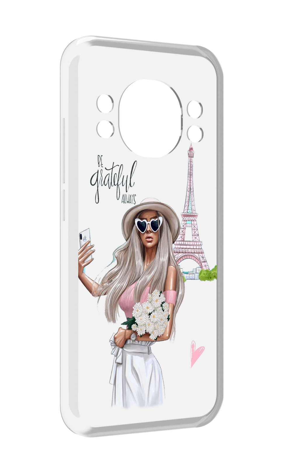 

Чехол MyPads Селфи-в-Париже женский для Doogee S98 / S98 Pro, Прозрачный, Tocco