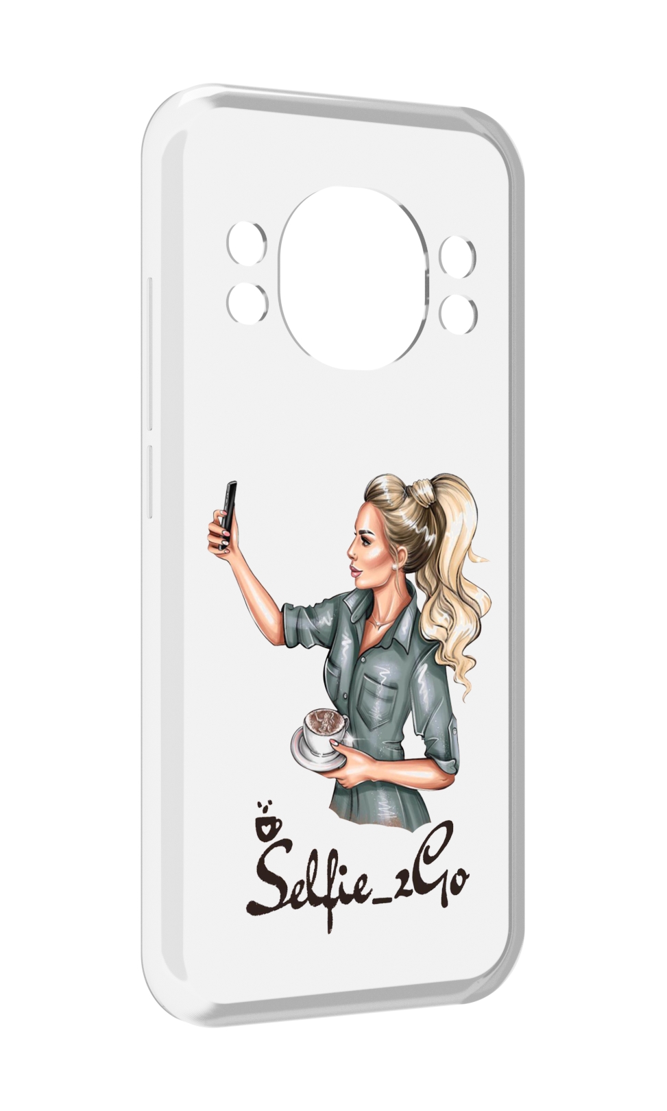 

Чехол MyPads Селфи-девушка женский для Doogee S98 / S98 Pro, Прозрачный, Tocco