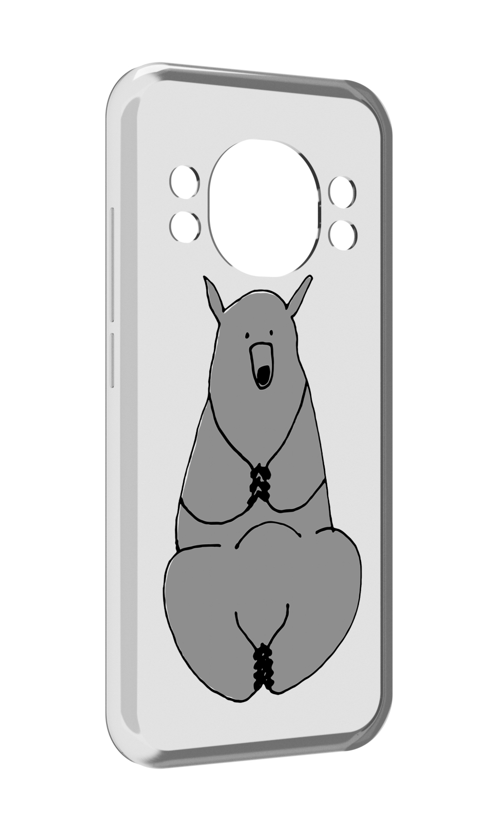 

Чехол MyPads Серый медведь для Doogee S98 / S98 Pro, Прозрачный, Tocco