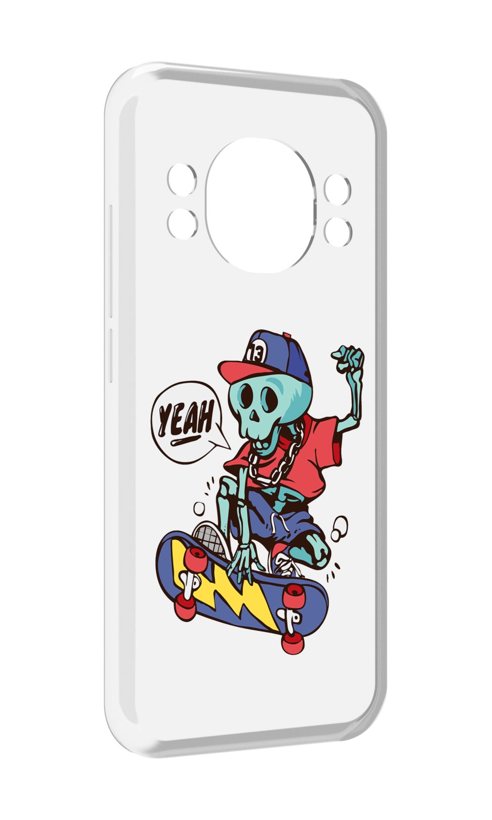 

Чехол MyPads Скелет-на-скейте для Doogee S98 / S98 Pro, Прозрачный, Tocco