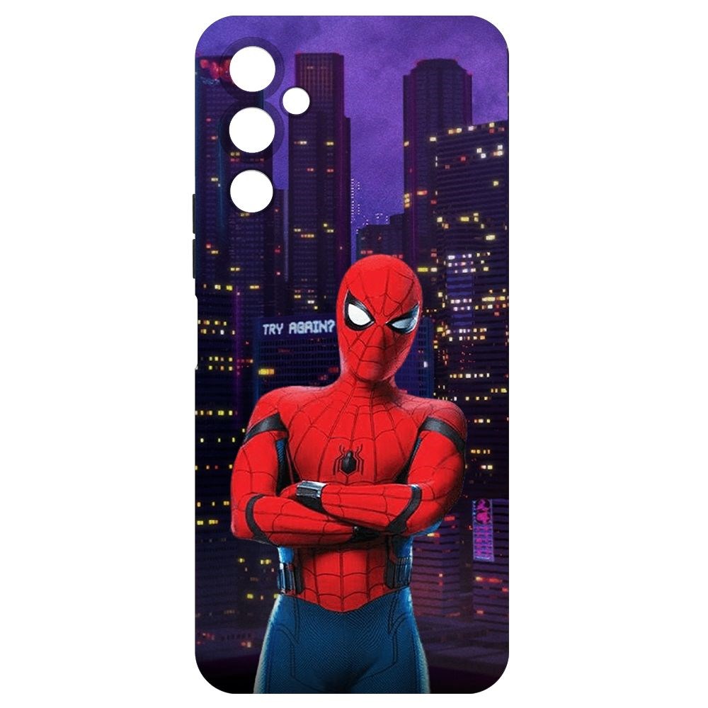 

Чехол-накладка Krutoff Soft Case Человек-Паук. На крыше для TECNO Pova 4 черный