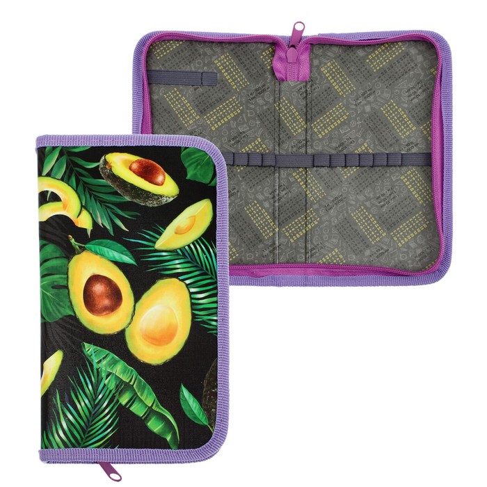 

Пенал 1 секция Calligrata, Авокадо классика, 115 х 205 мм, ламинированный картон, Черный