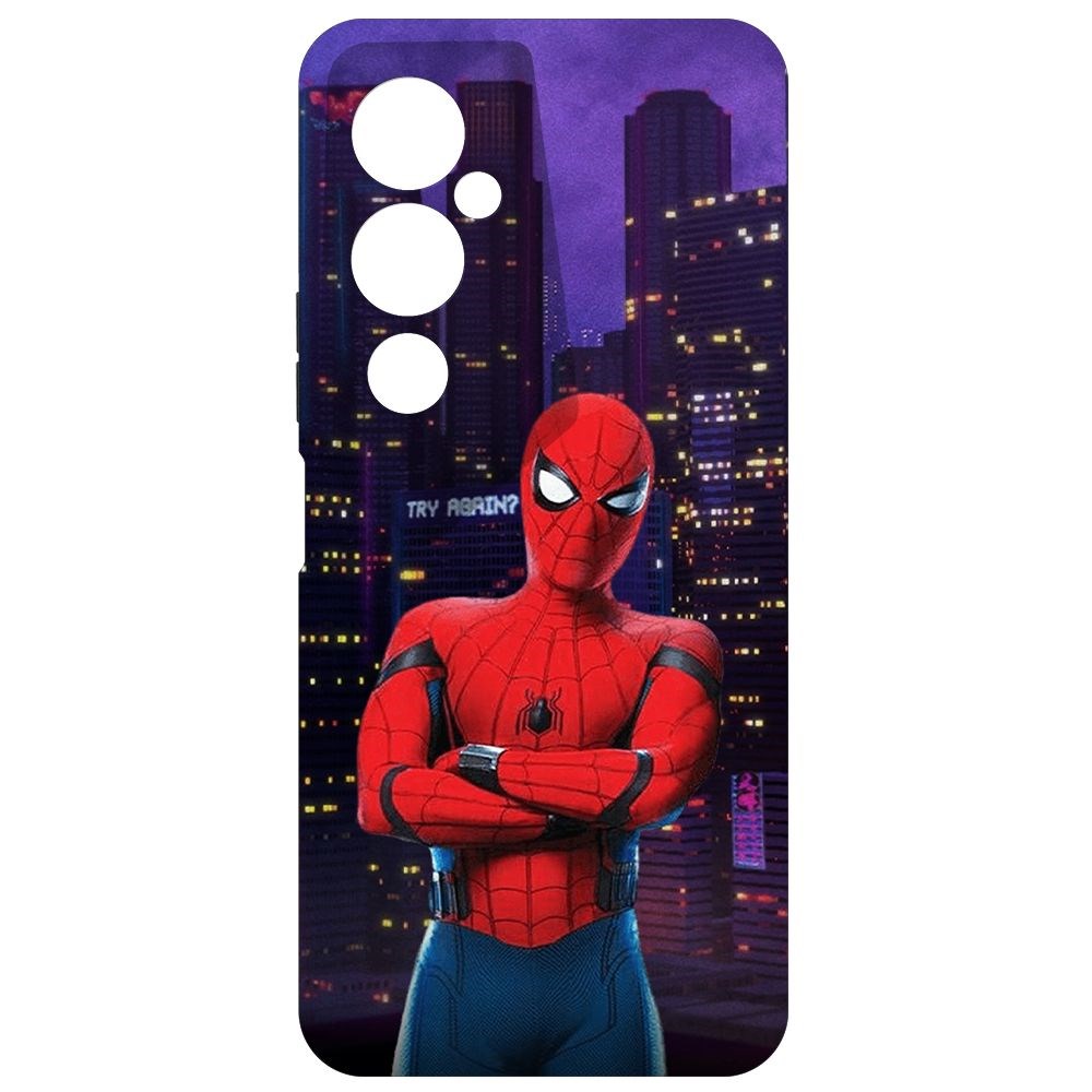 

Чехол-накладка Krutoff Soft Case Человек-Паук. На крыше для TECNO Pova 4 Pro черный