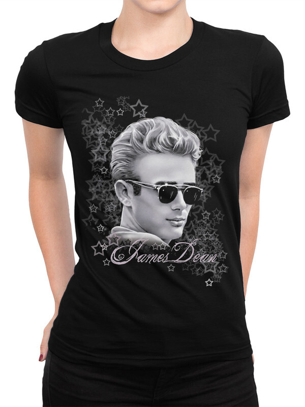 

Футболка женская Dream Shirts Джеймс Дин черная L, Джеймс Дин