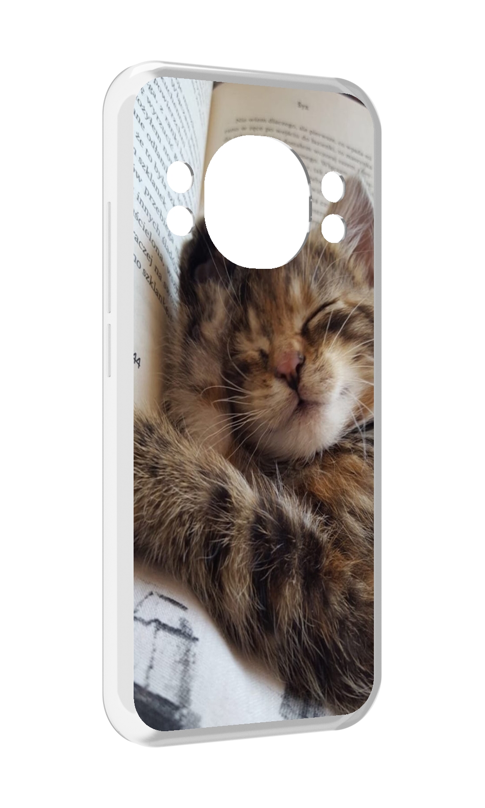 

Чехол MyPads Спящий-котенок для Doogee S98 / S98 Pro, Прозрачный, Tocco