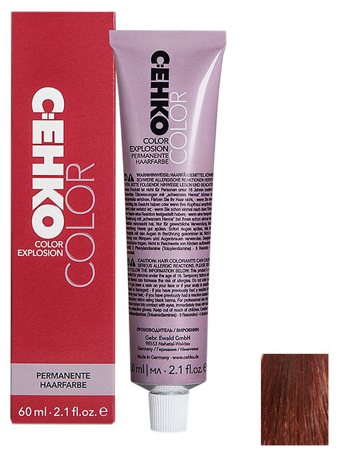 фото Краска для волос c:ehko color explosion k-copper 386-6 / 4-2 6/4 dark copper blonde 60 мл