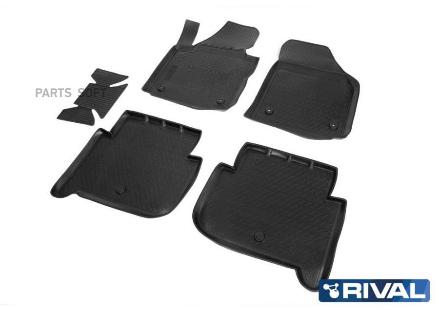 

Коврики в салон RIVAL для Volkswagen Touran II компактвэн 2010-2015, 5 шт., 15806001