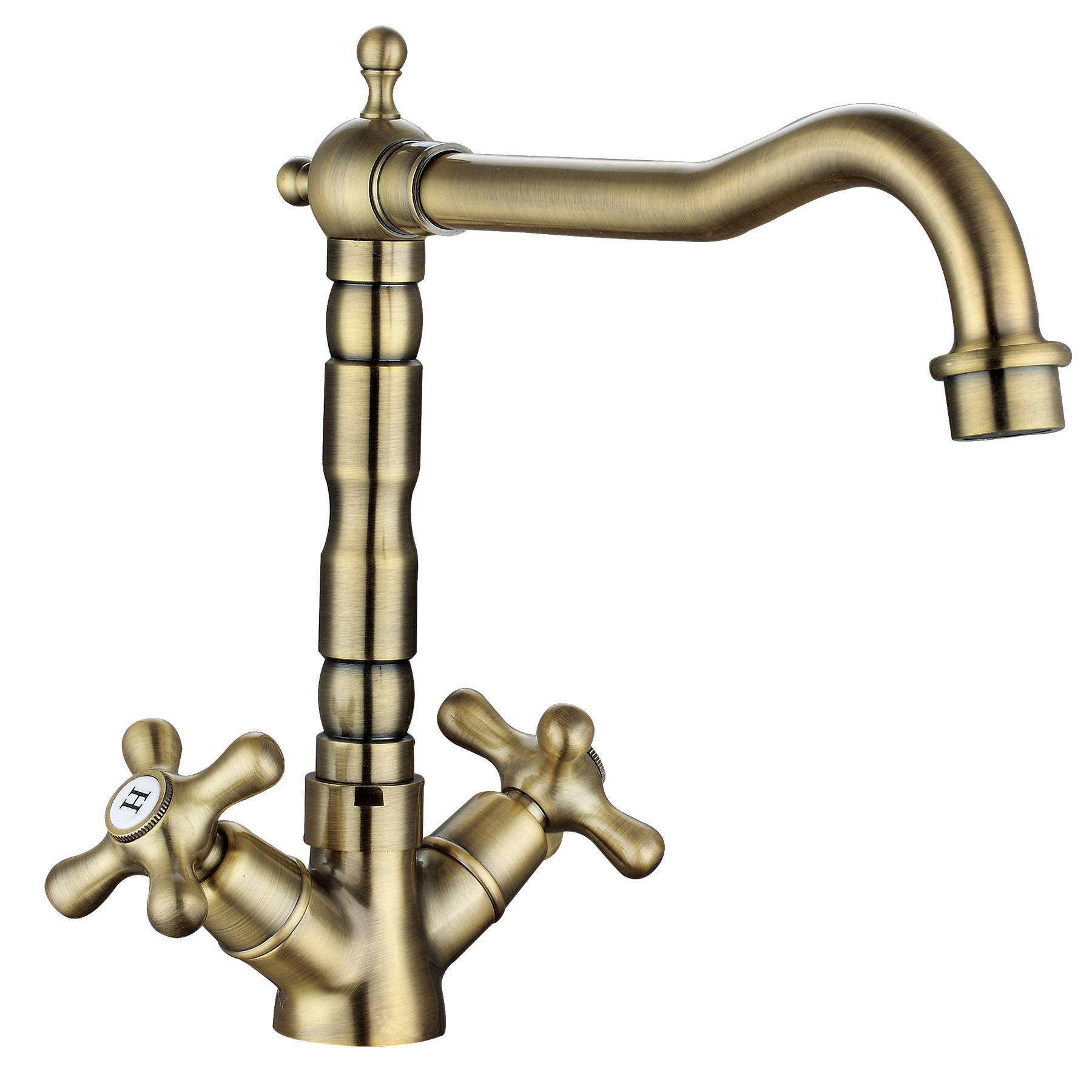 фото Смеситель для кухни bamboo прима бронза