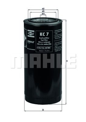 

Фильтр топливный Mahle KC 7