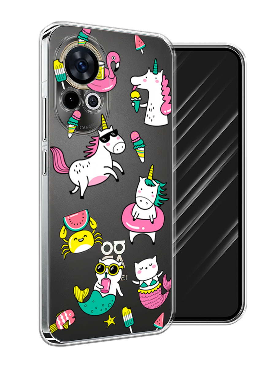 

Чехол Awog на Huawei Nova 12 "На отдыхе", Белый;бирюзовый;розовый, 6123050-1