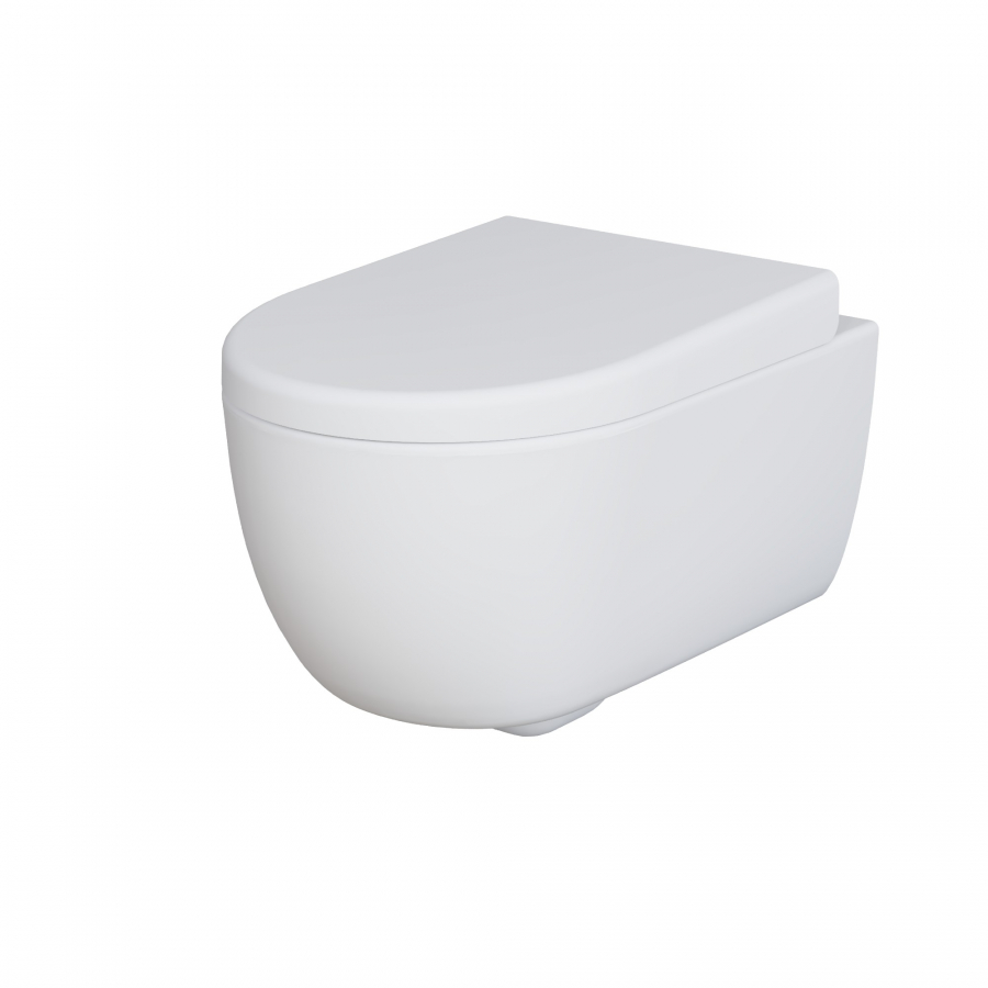 

Унитаз подвесной Abner 103T20101R 545x360x330 белый матовый безободковый