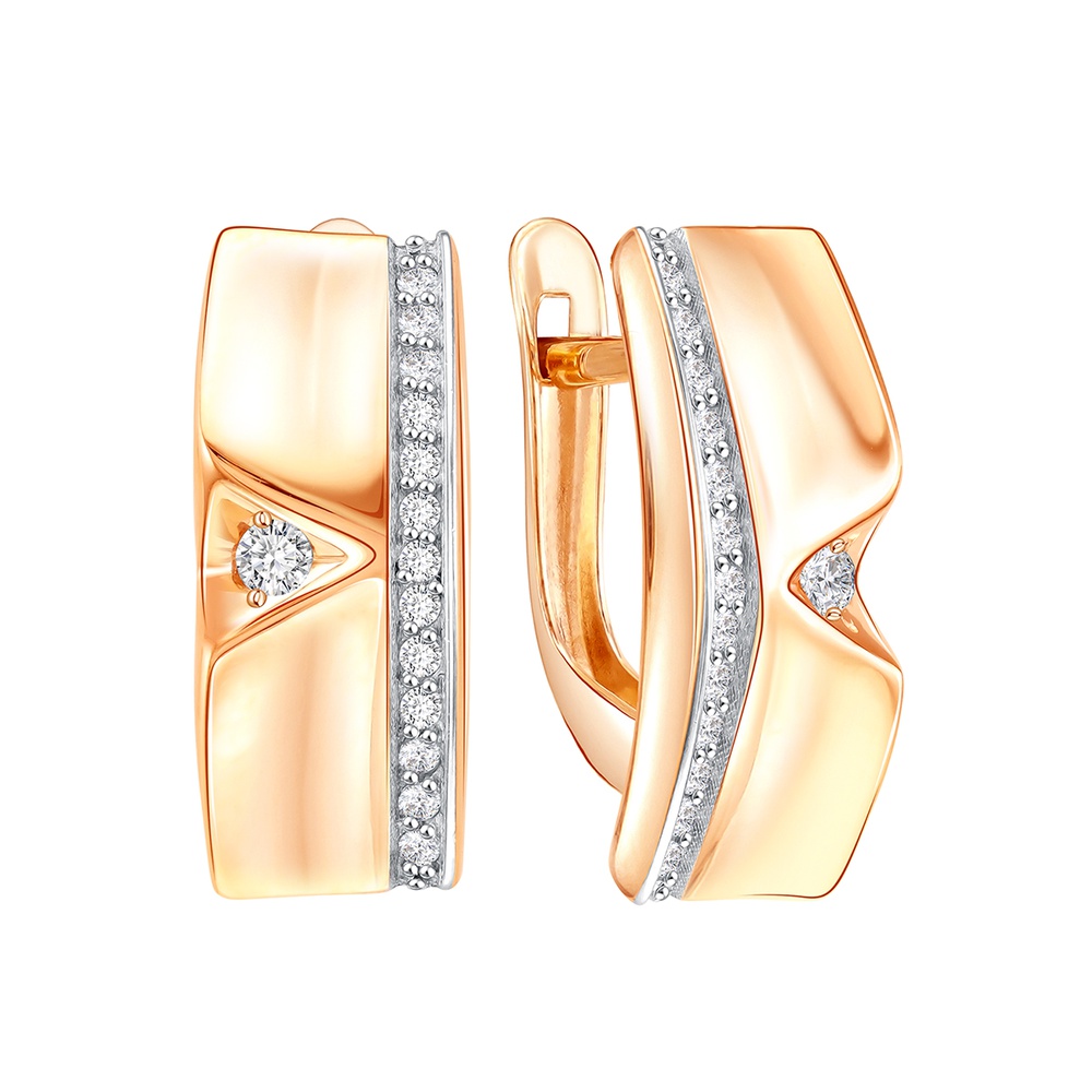 

Серьги из золота 585Gold 302007552, фианит, 302007552