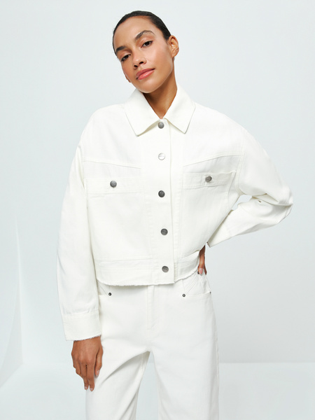 

Джинсовая куртка женская ZARINA 3225428628 белая XS, Белый, 3225428628