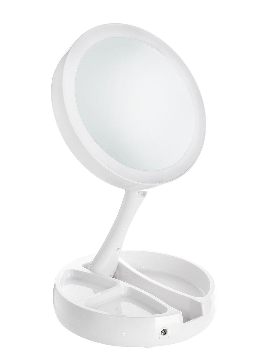 

Зеркало настольное с подсветкой 16 см LED, USB Аквалиния D38102-2, Белый