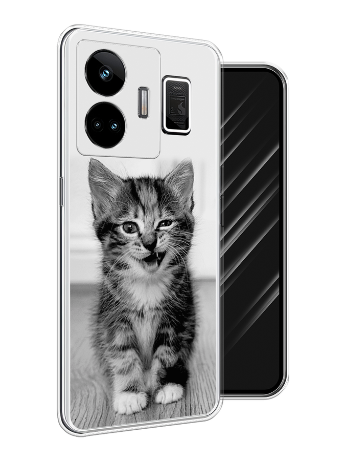 

Чехол Awog на Realme GT Neo 5 5G/GT 3 "Подмигивающий котенок", Черный;серый, 2513750-1