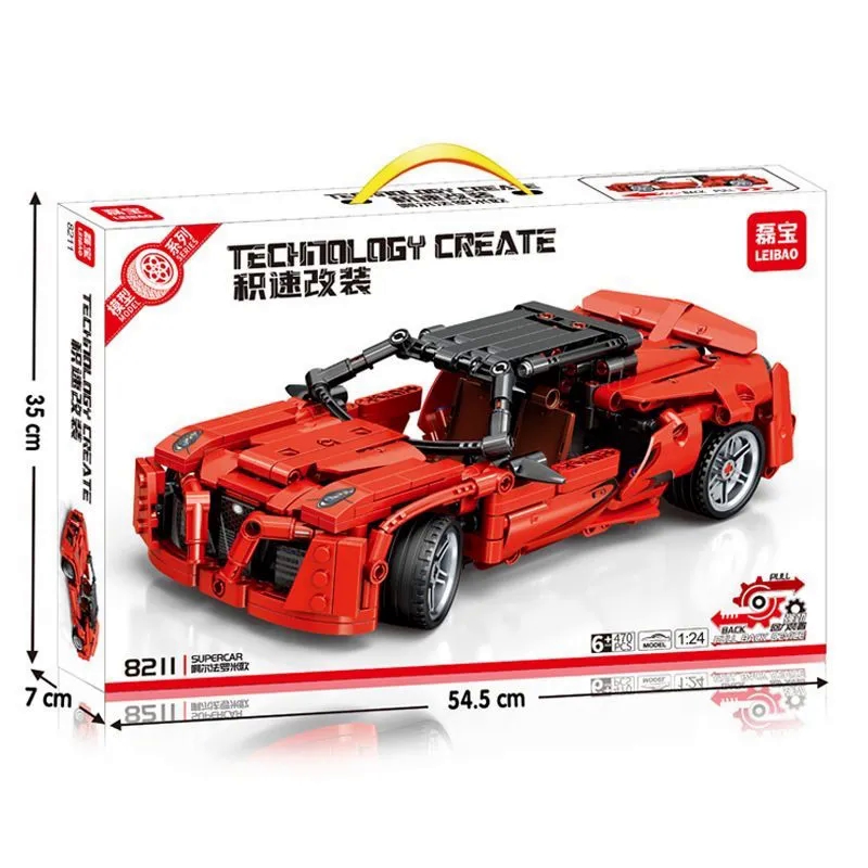 

Конструктор LEIBAO TECHNOLOGY CREATE supercar 470 деталей, supercar
