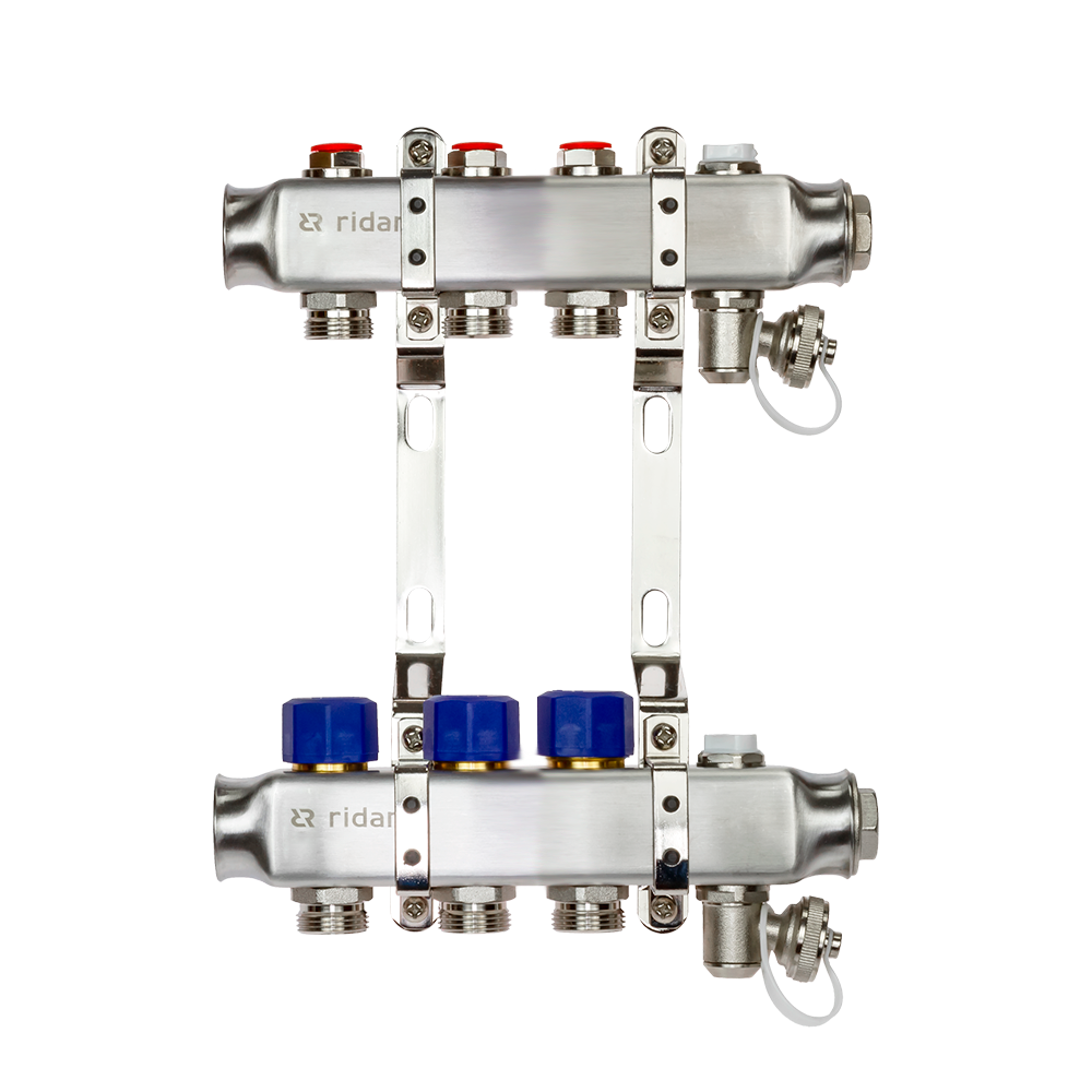 фото Комплект коллекторов ридан ssm-3r set с кронштейнами, 3 контура