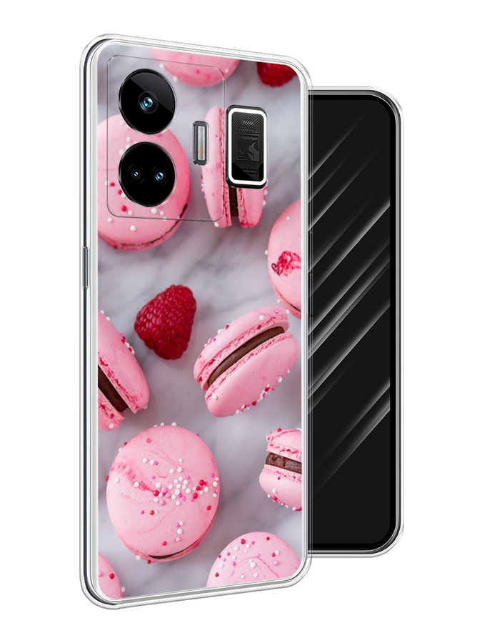 

Чехол Awog на Realme GT Neo 5 5G/GT 3 "Макарони с малиной", Серый;розовый, 2513750-10