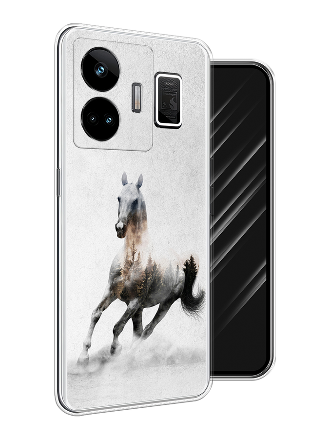 

Чехол Awog на Realme GT Neo 5 5G/GT 3 "Лошадь лес", Серый;черный, 2513750-2