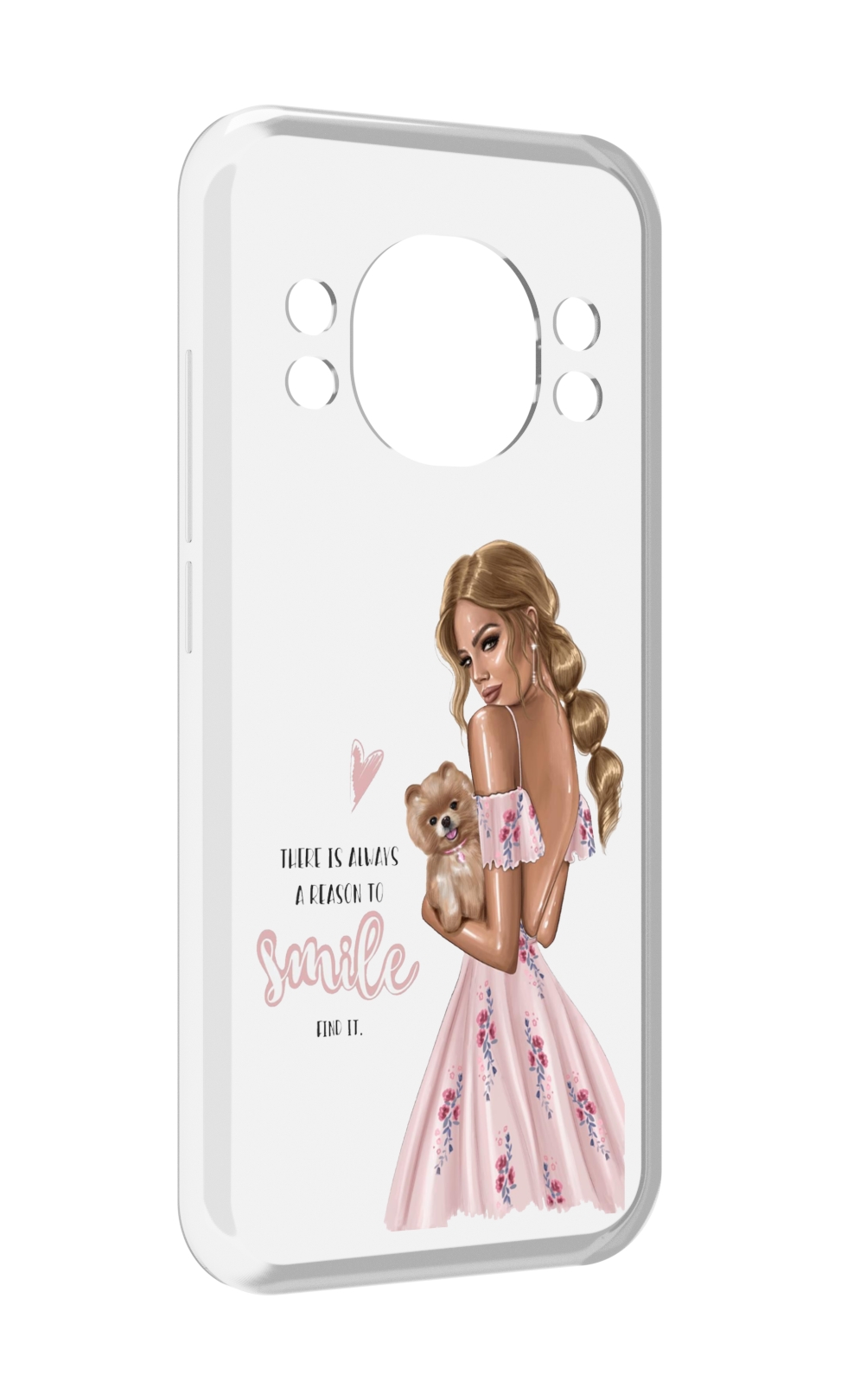

Чехол MyPads Улыбайся-чаще женский для Doogee S98 / S98 Pro, Прозрачный, Tocco