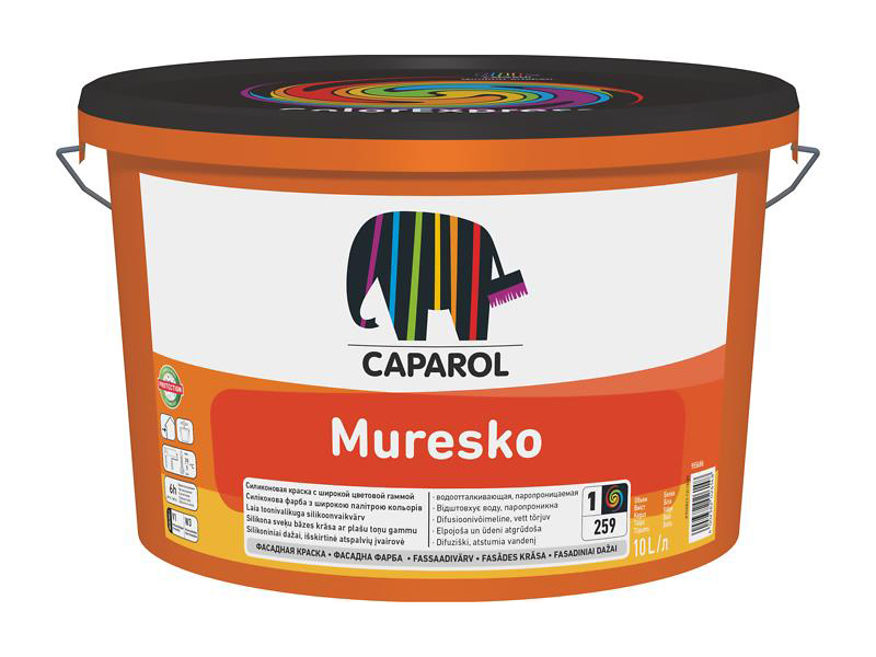 

Краска фасадная Caparol Muresko с биоцидными добавками База1 5 л