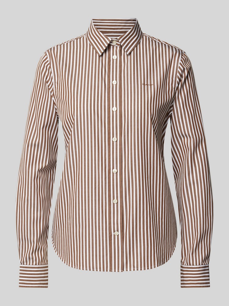 

Рубашка женская GANT 4300214 коричневая 40, Коричневый, 4300214