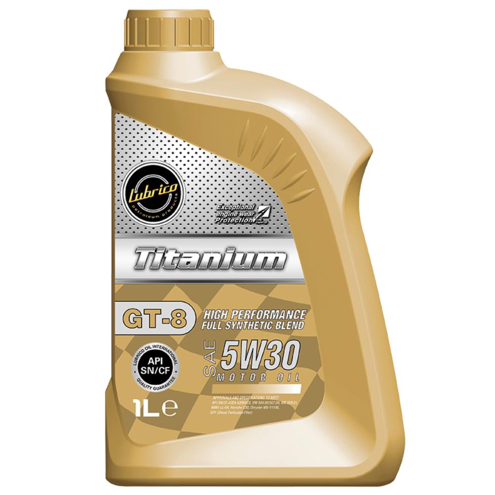 

Масло моторное LUBRICO TITANIUM GT-8 5W30 Синтетическое, 1л, TITANIUM GT-8