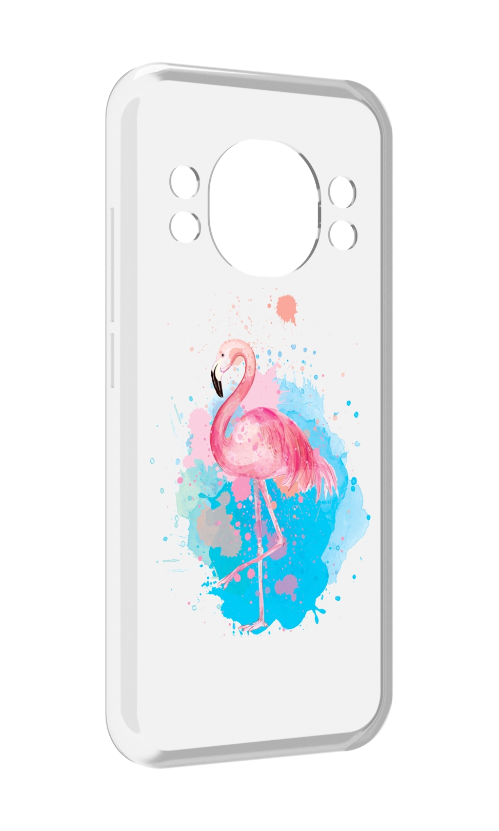 

Чехол MyPads акварельное-фламинго для Doogee S98 / S98 Pro, Прозрачный, Tocco