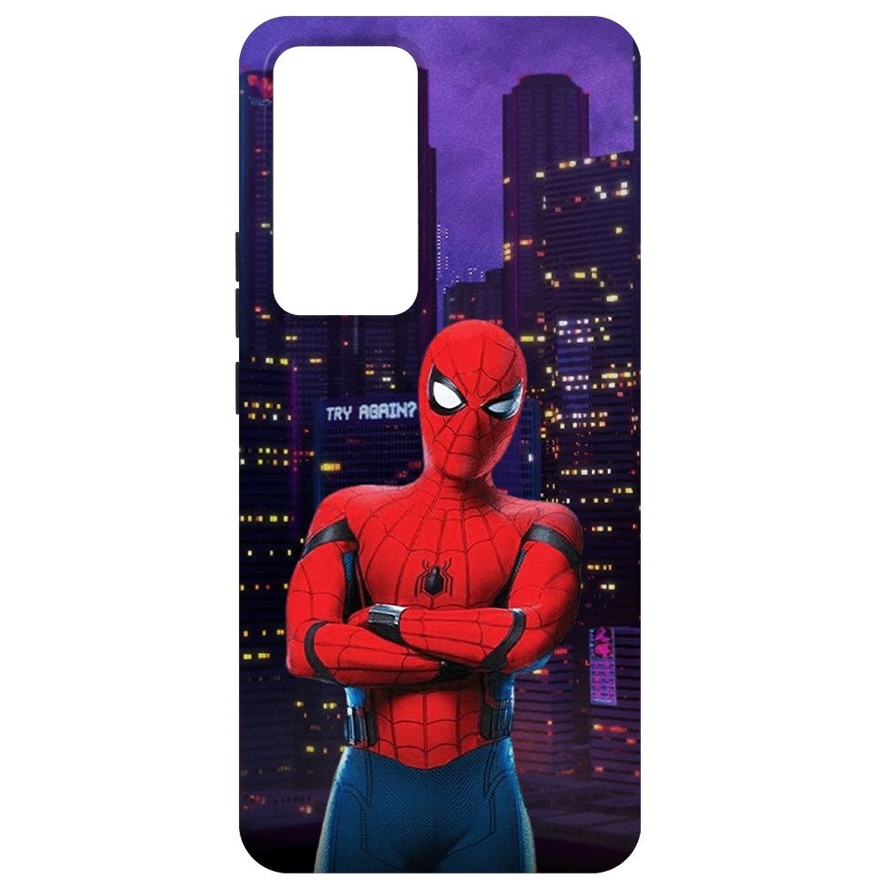 

Чехол-накладка Krutoff Soft Case Человек-Паук. На крыше для Xiaomi 12T Pro черный