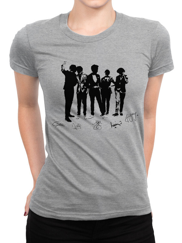 

Футболка женская Dream Shirts One Direction серая L, One Direction