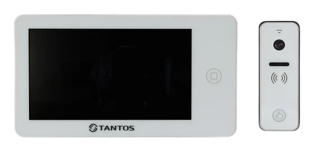 Комплект видеодомофона Tantos NEO (белый) HD и iPanel 2 HD + (белая)
