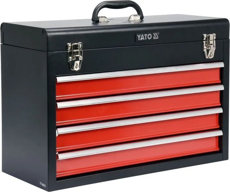 Ящик для инструмента металлический с 4 выдвижными полками Yato