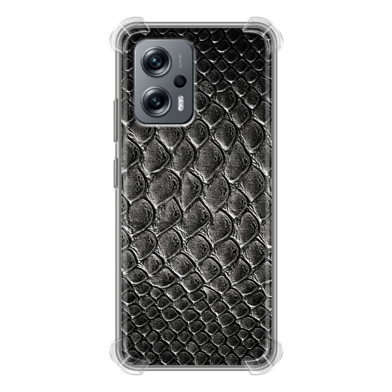 фото Дизайнерский силиконовый с усиленными углами чехол для xiaomi poco x4 gt кожа змеи 100gadgets