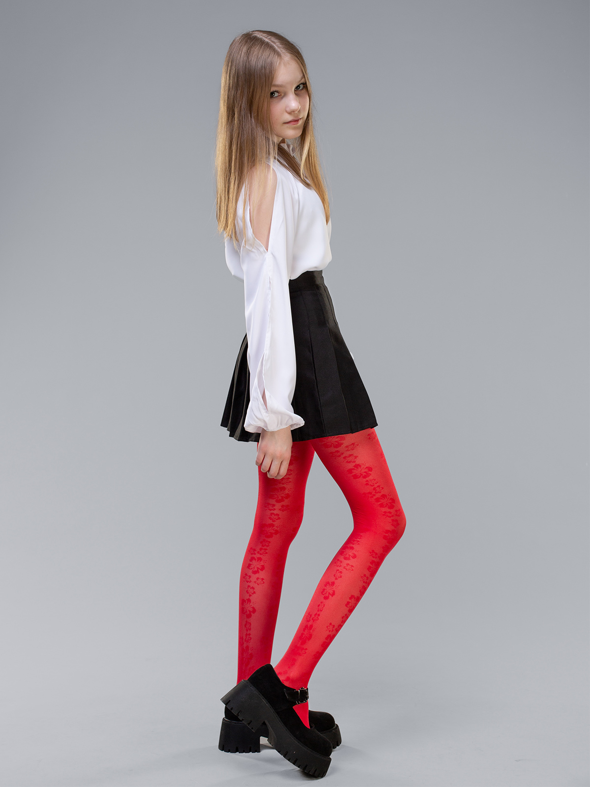 

Колготки детские Giulia HANNA 02, rosso, 134-140, Красный, HANNA 02