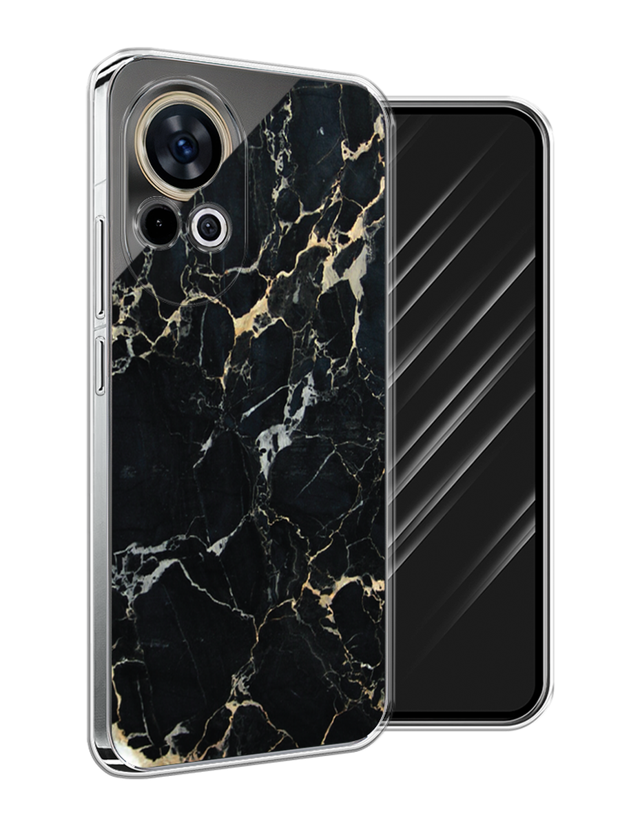 

Чехол Awog на Huawei Nova 12 "Черный мрамор уголок", Черный;золотистый, 6123050-1