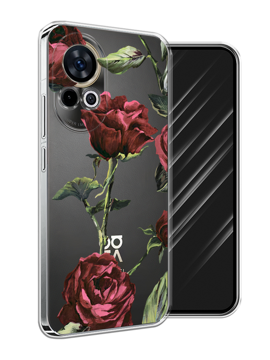 

Чехол Awog на Huawei Nova 12 "Бордовые розы фон", Бордовый, 6123050-1