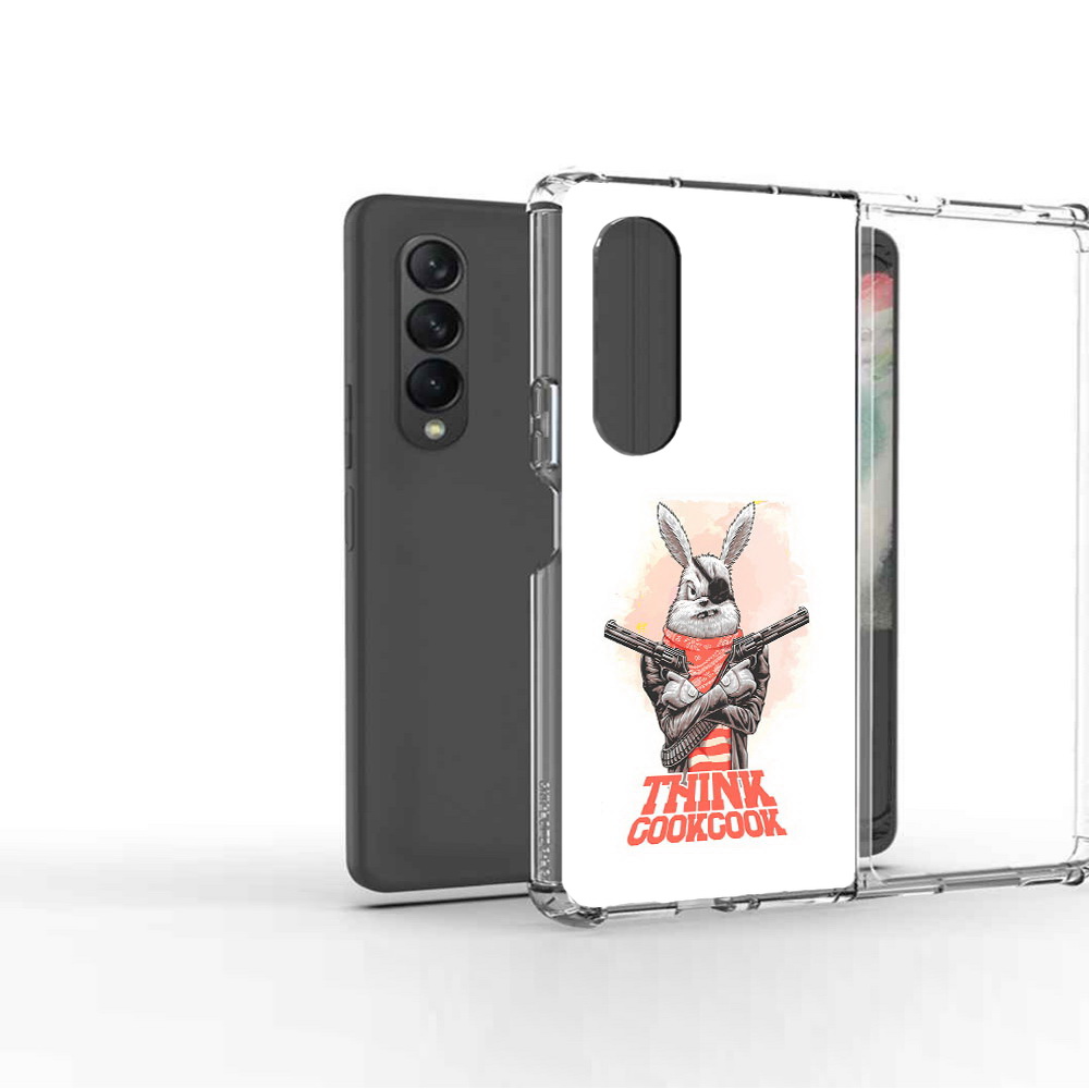 

Чехол MyPads Tocco для Samsung Galaxy Z Fold2 кролик пират, Прозрачный, Tocco