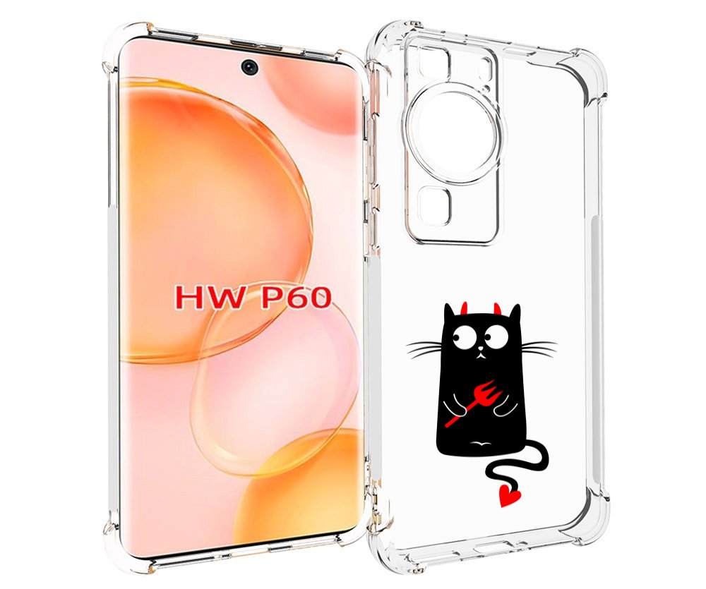

Чехол MyPads Кот демон для Huawei P60, Tocco