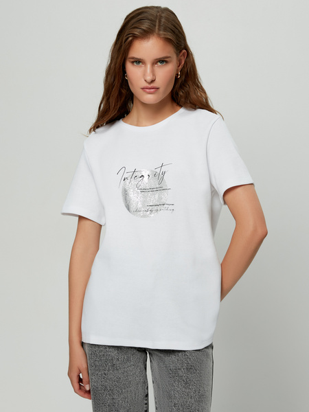 

Футболка женская ZARINA 2264530451 белая XL, 2264530451