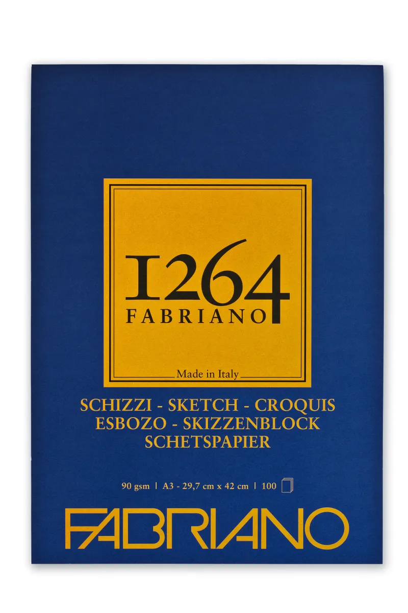 фото Альбом для графики fabriano 1264 sketch 90г/м.кв 29,7х42 100 листов