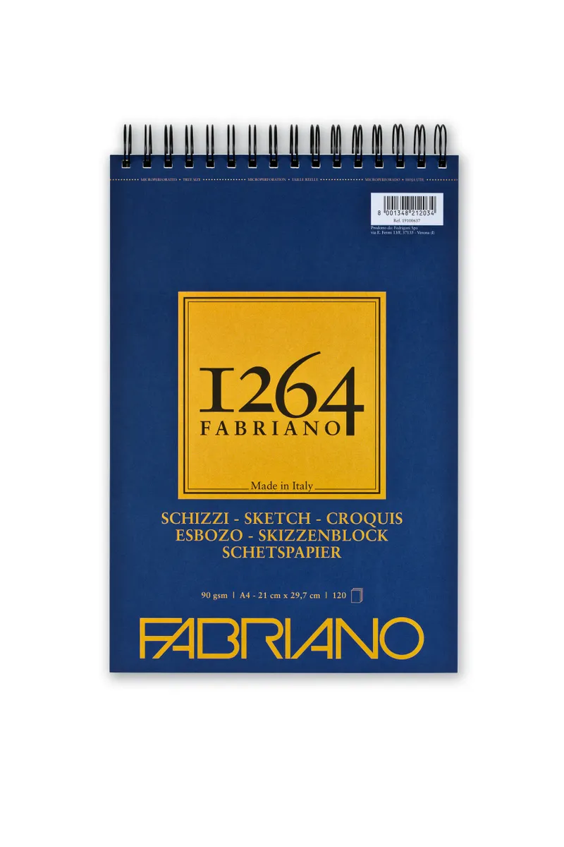 фото Альбом для графики fabriano 1264 sketch 90г/м.кв 21х29,7 120 листов