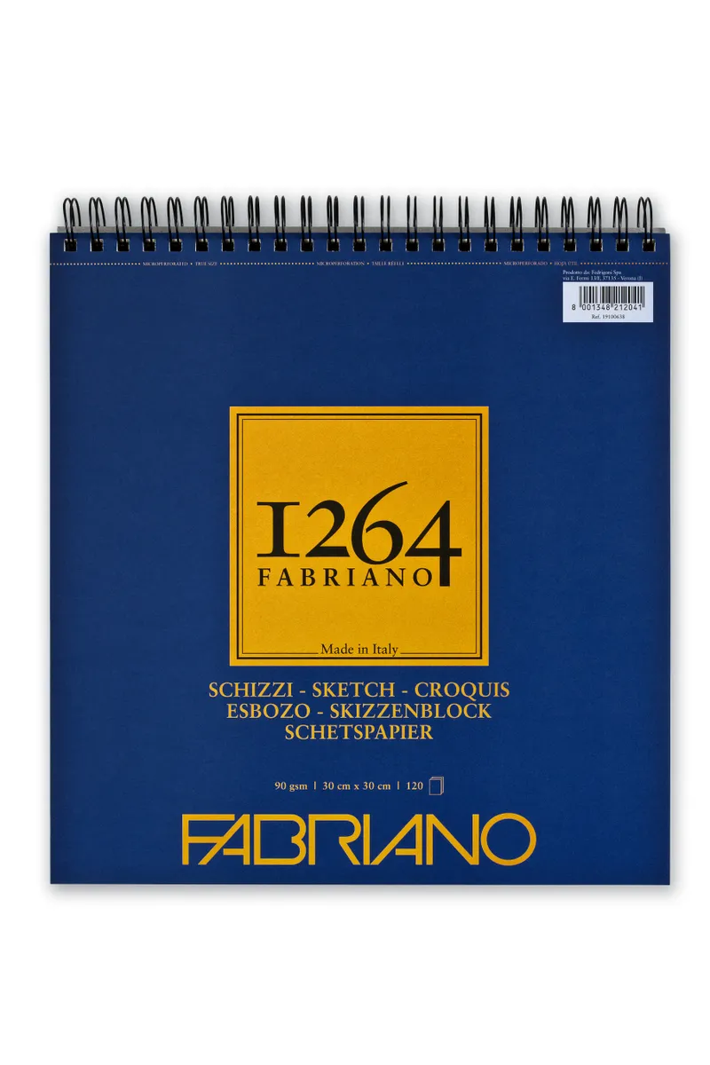 

Альбом для графики Fabriano 1264 SKETCH 90г/м.кв 30х30 120 листов, SKETCH