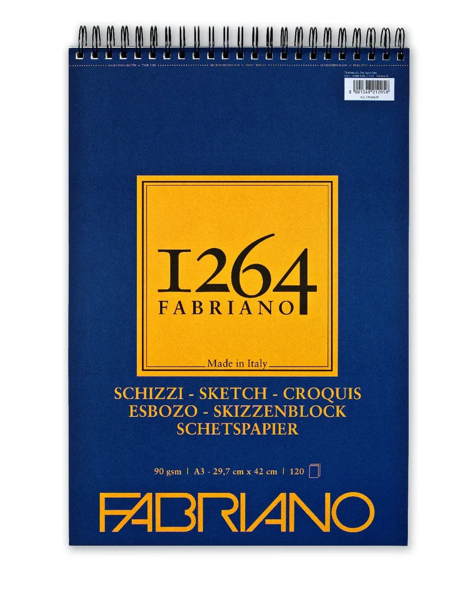 фото Альбом для графики fabriano 1264 sketch 90г/м.кв 29,7х42 120 листов