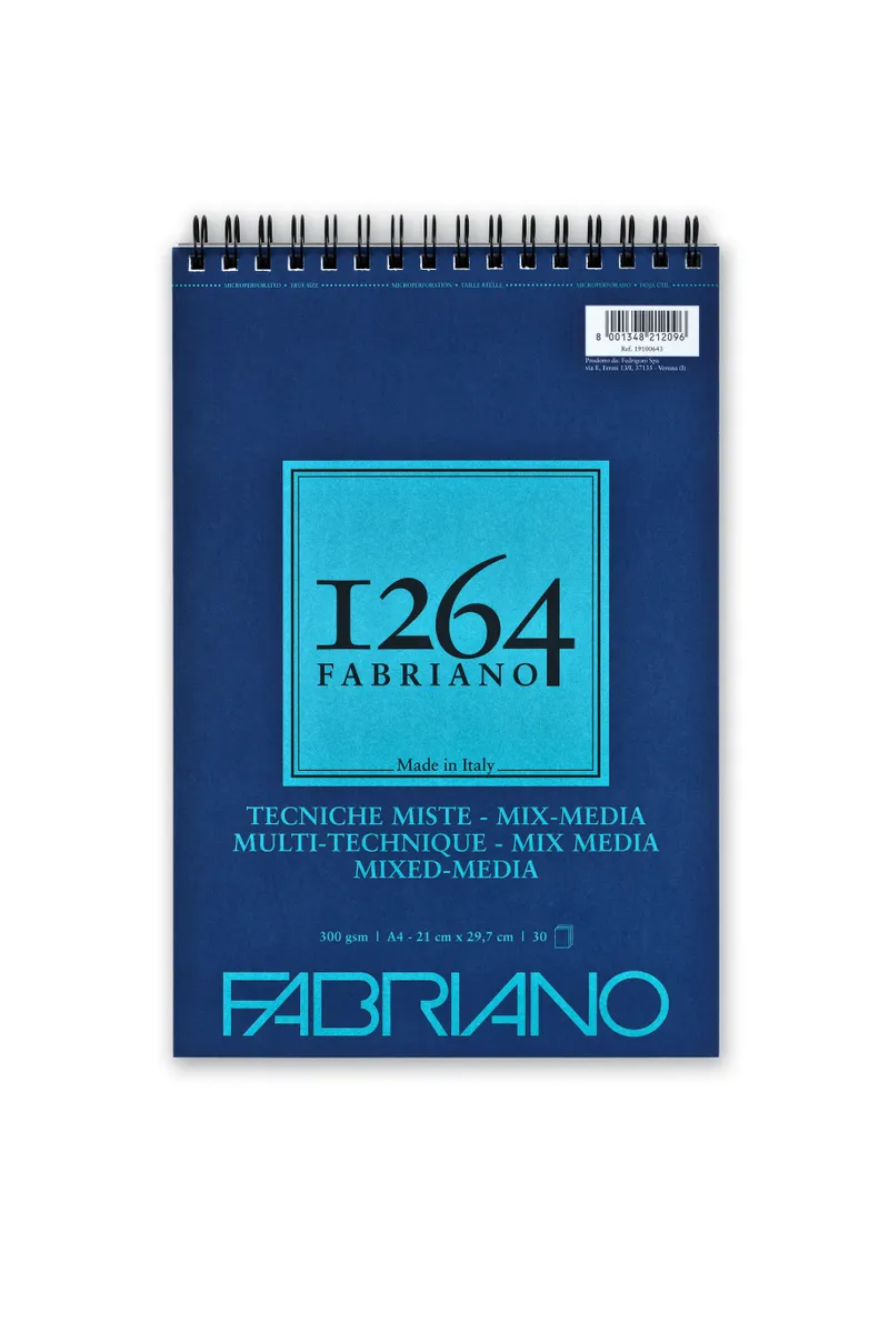 фото Альбом для смешанных техник fabriano 1264 mix media 300г/м.кв 21х29,7 30 л