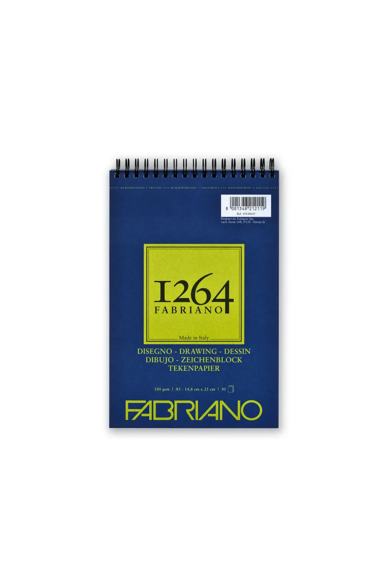 

Альбом для графики Fabriano 1264 DRAWING 180г/м.кв 14,8х21 30 листов, DRAWING