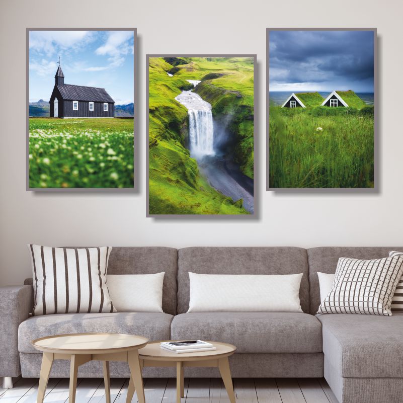 

Набор постеров ПолиЦентр на холсте из 3 шт Природа Исландии 30х40 см, Наборх3ПриродаИсландииТип1